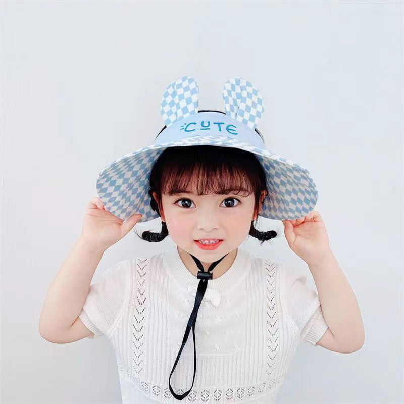 BEMBIKA Baby Cotton Cap with Safety and Comfort Baby Turban-(Checkerboard Cap – Blue)