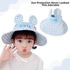 BEMBIKA Baby Cotton Cap with Safety and Comfort Baby Turban-(Checkerboard Cap – Blue)