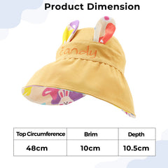 BEMBIKA Baby Cotton Cap with Safety and Comfort Baby Turban-(Double-Sided Cap – Yellow)