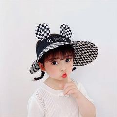 BEMBIKA Baby Cotton Cap with Safety and Comfort Baby Turban-(Checkerboard Cap – Black)
