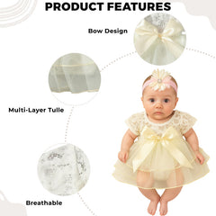 Bembika Photography Costume – Newborn Photography Outfits & Baby Photography Props Designer Baby Clothes for Newborn Photo Shoot -(Skirt Lace Milky)