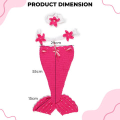 Bembika Photography Costume for Babies – Newborn & Infant Photo Shoot Outfit, Designer Baby Clothes & Themed Photography Props -(Mermaid Plum Red)(3-6 Months)