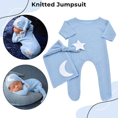 BEMBIKA Photography Costume – Newborn photography outfits & baby photography props Designer baby clothes for newborn photo shoot -(Blue)