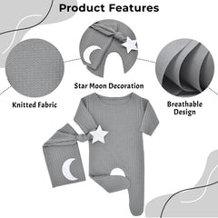 Bembika Photography Costume – Newborn Photography Outfits & Baby Photography Props Designer Baby Clothes for Newborn Photo Shoot -(Grey)