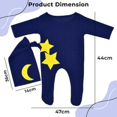 BEMBIKA Photography Costume – Newborn photography outfits & baby photography props Designer baby clothes for newborn photo shoot -(Navy Blue)
