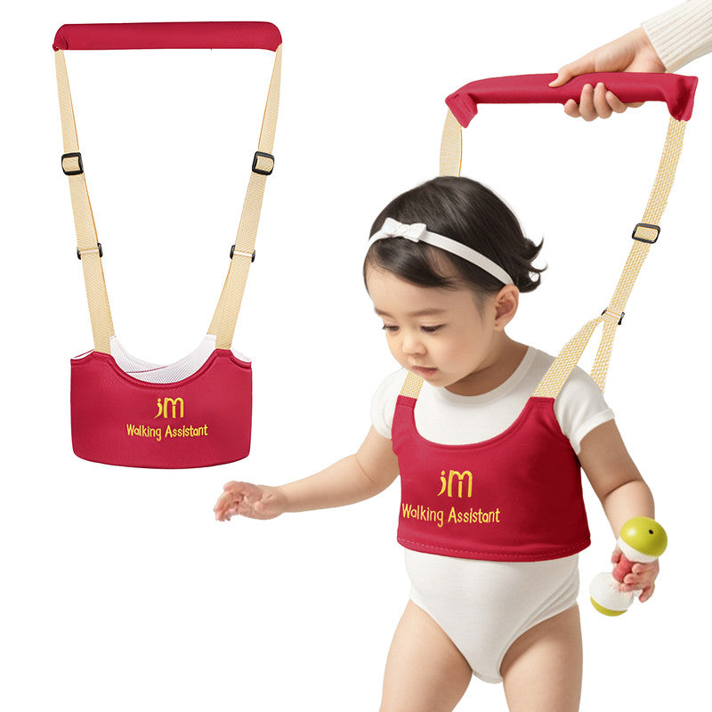 Bembika Walker Supporter Belt for Toddler – Baby Walking Harness Adjustable Toddler Infant Safety Harness Baby Walker Assistant Belt Kids Walker Helper-(Bright Red)