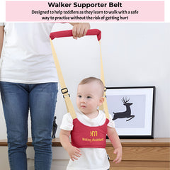 Bembika Walker Supporter Belt for Toddler – Baby Walking Harness Adjustable Toddler Infant Safety Harness Baby Walker Assistant Belt Kids Walker Helper-(Bright Red)