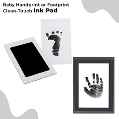 Bembika Baby Finger Print and Footprint Kit inkpad for Kids, InkPad for Baby's Hand and Foot Impression Safe and Non Toxic Ink Pad for Baby Foot Prints and Handprints-(NoTouch-Black)