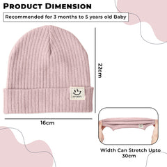 BEMBIKA Baby Cotton Cap with Safety and Comfort Baby Turban-(Light Pink)
