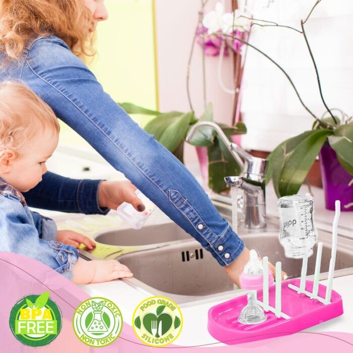 Baby bottle drying stand, baby bottle drying rack, feeding bottle drying rack, bottle drying rack for baby, fold able baby bottle drying rack, milk bottle drying stand
