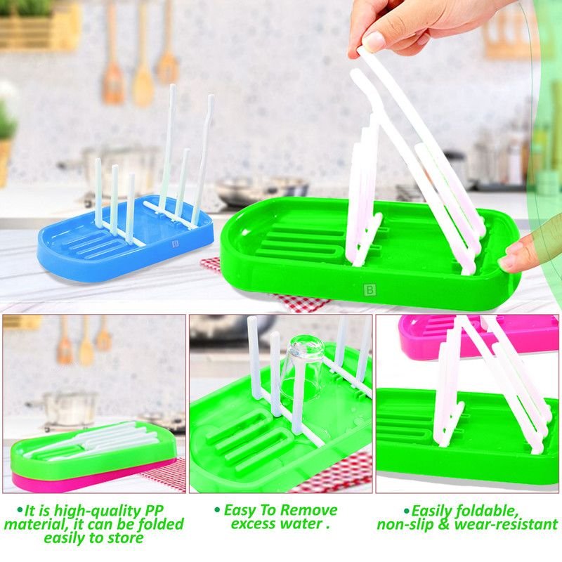 Foldable Baby Feeding Bottle Drying Rack, Portable Travel Space Saving  Design