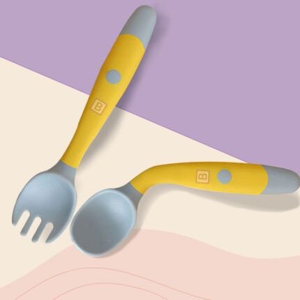 baby training spoon, feeding training spoon for baby, baby training spoon fork, baby training spoon set, spoon for baby feeding, baby spoons feeding, feeder spoon and fork set, 1 year 3 years two in one steel training spoon for baby, silicone food training spoon for babies, bembika pre spoon for baby self feeding