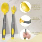 baby training spoon, feeding training spoon for baby, baby training spoon fork, baby training spoon set, spoon for baby feeding, baby spoons feeding, feeder spoon and fork set, 1 year 3 years two in one steel training spoon for baby, silicone food training spoon for babies, bembika pre spoon for baby self feeding