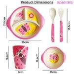 baby dinner set, silicone baby dinnerware, baby tableware set, baby table set, baby feeding products, bamboo fiber dinner for kids, fibre bamboo 5 pcs eco friendly bamboo fiber dinner set, baby dinner utensils weaning